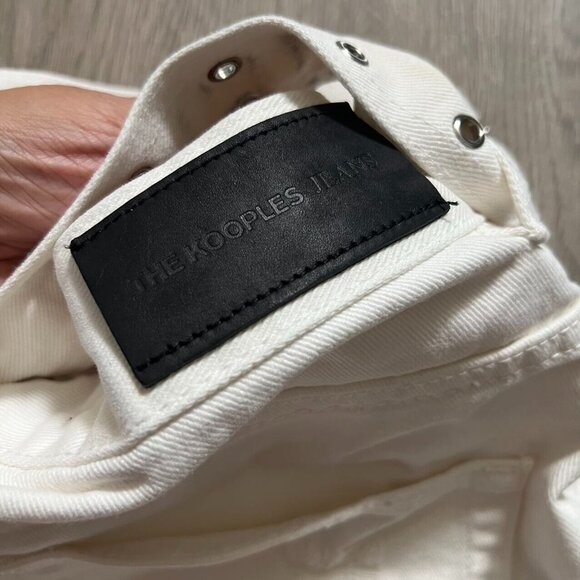 The Koople Women Ripped White Denim Shorts Size 30 High Waist With Belt - Picture 6 of 8